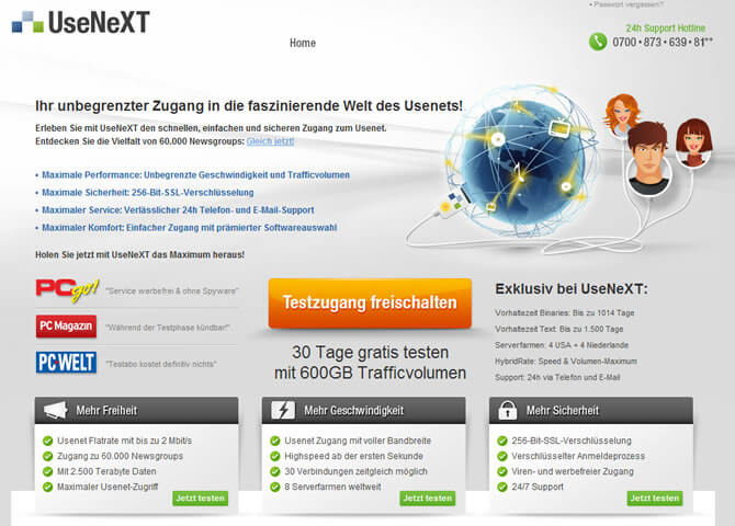 Usenext - jetzt unverbindlich testen und 30 GB Downloads kostenlos sichern