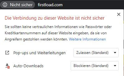 Firstload ohne SSL